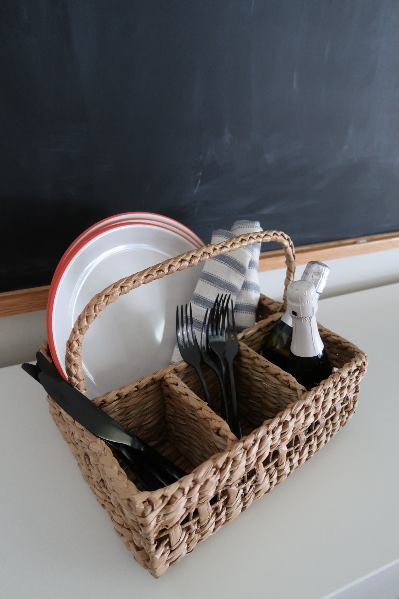 Picnic basket , utensil caddy , outdoor tableware , outdoor plates , cloth napkins , melamine  

#LTKHome #LTKSeasonal