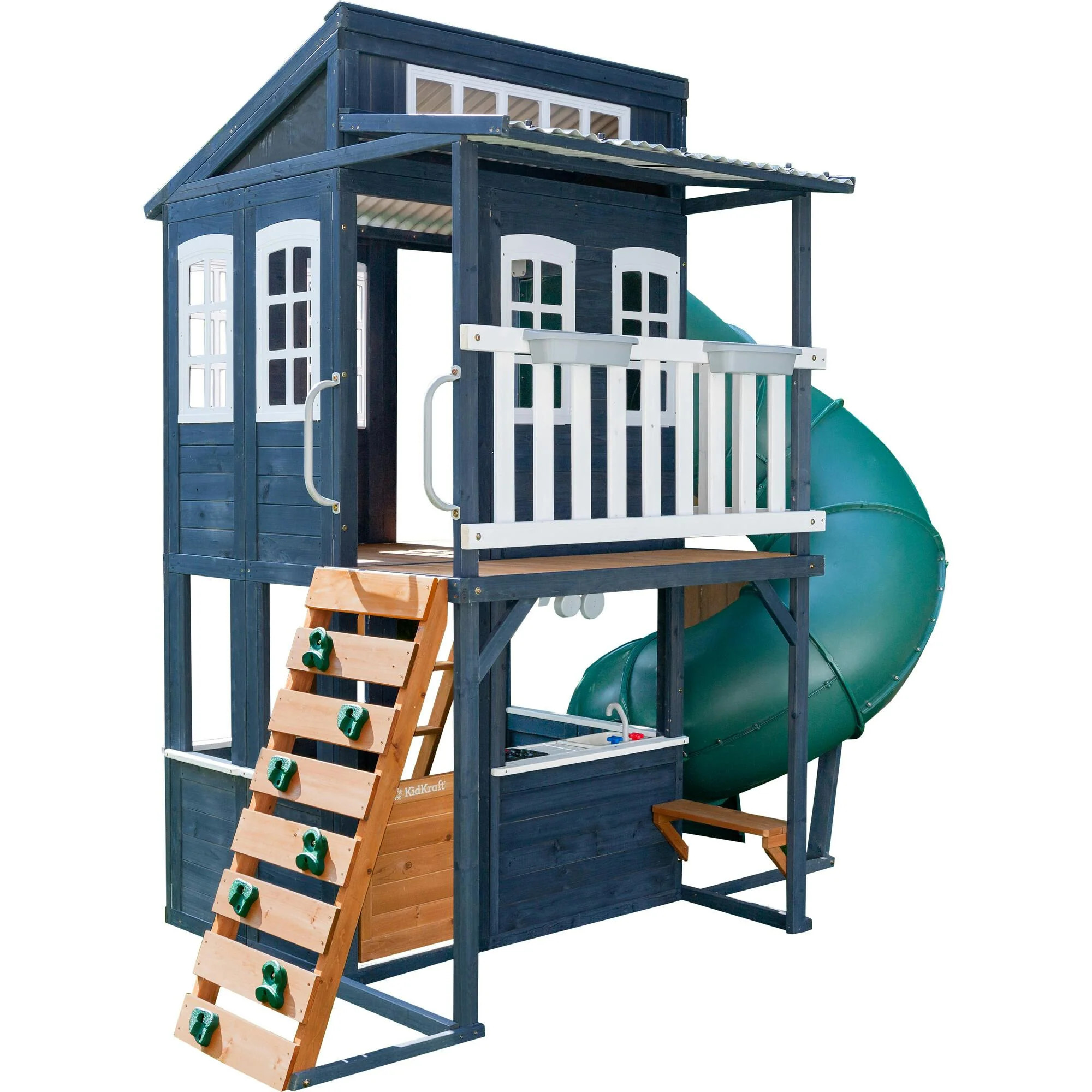 Cozy Escape Wooden Outdoor Two Story Playhouse | Maisonette