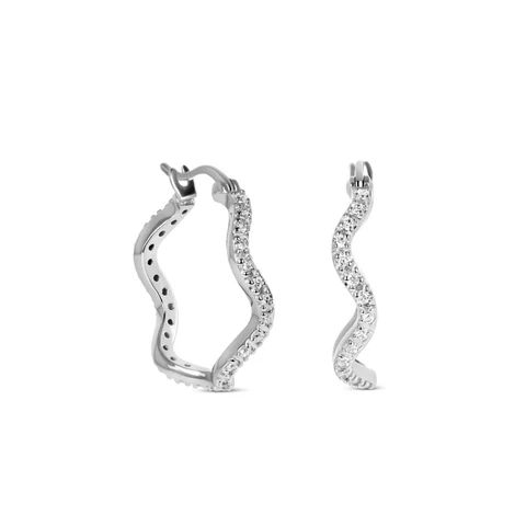 The Silver Scallop Hoops | Heavenly London