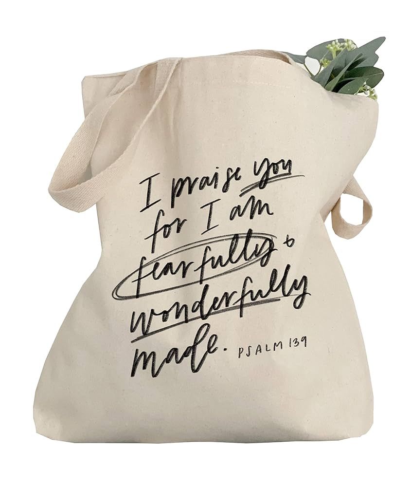 Christian quote tote bag by swaygirls | Canvas shopping bag | Canvas tote as a religious gift | P... | Amazon (US)