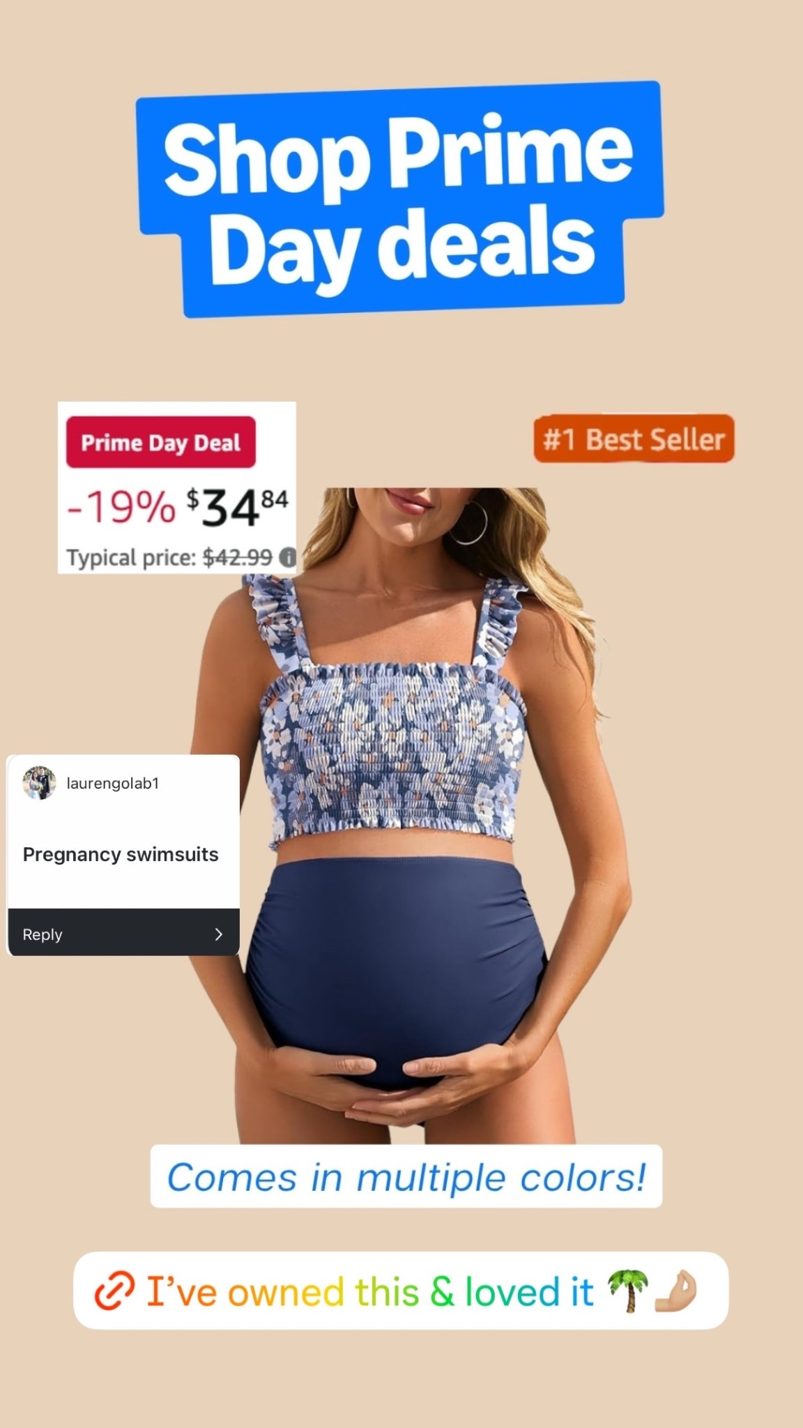 Prime day deal — maternity swim☀️

Spring, summer, vacation, pregnant, Amazon deal

#LTKSaleAlert #LTKTravel #LTKSwim