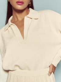 Francesco Cotton Polo Sweater | Reformation (Global)