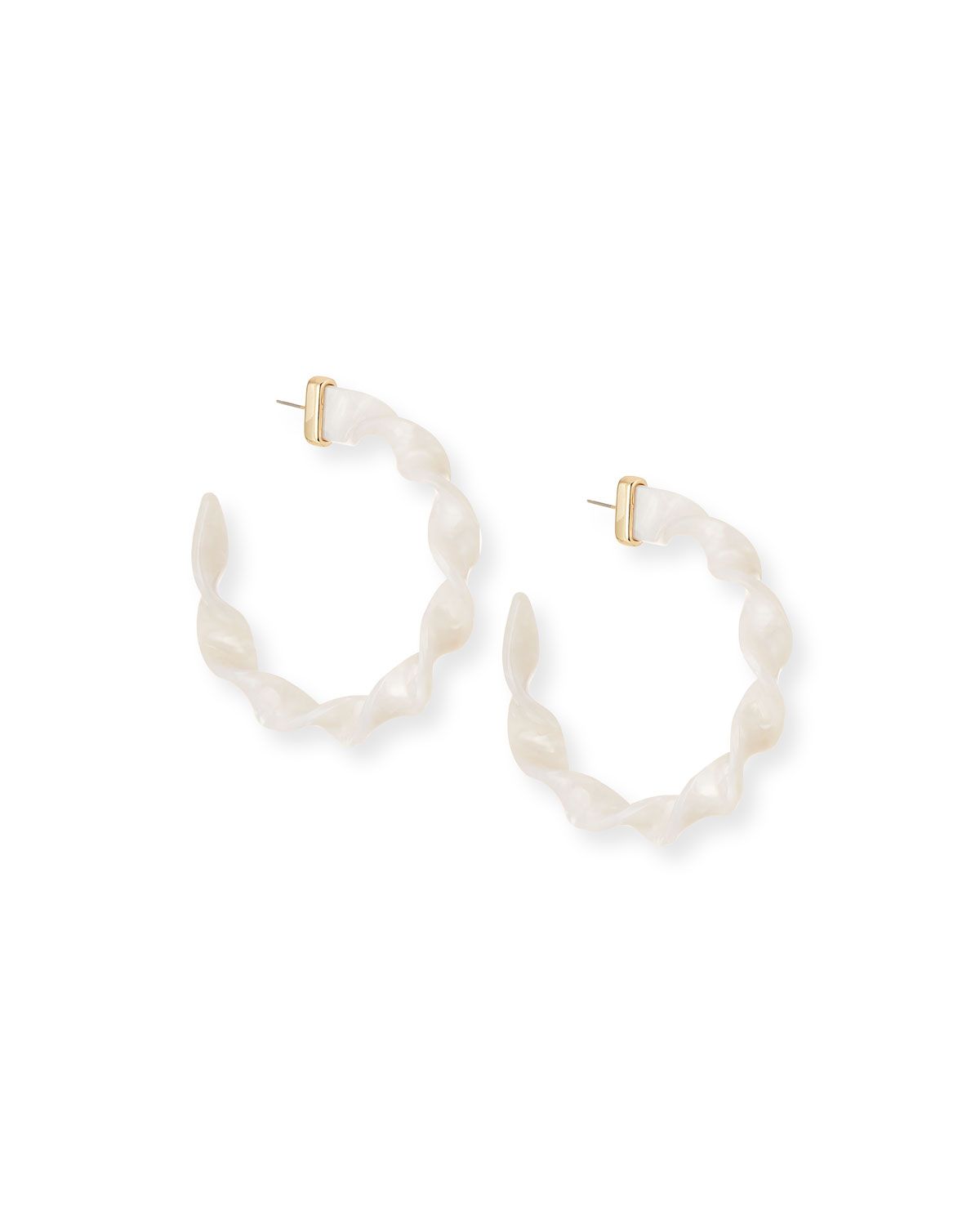 Delphia Resin Hoop Earrings | Neiman Marcus