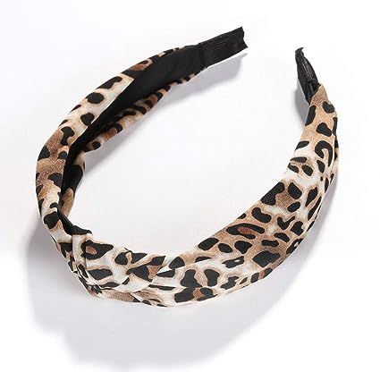 Leopard Print Top-knot Headband (Brown) | Amazon (US)