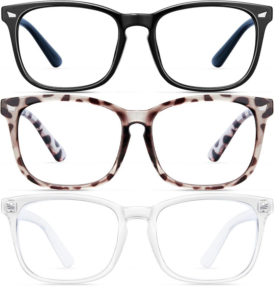 Blue Light Blocking Glasses for women/men 3Pack Computer Reading/Gaming/TV/Phones Glasses Anti Ey... | Amazon (US)