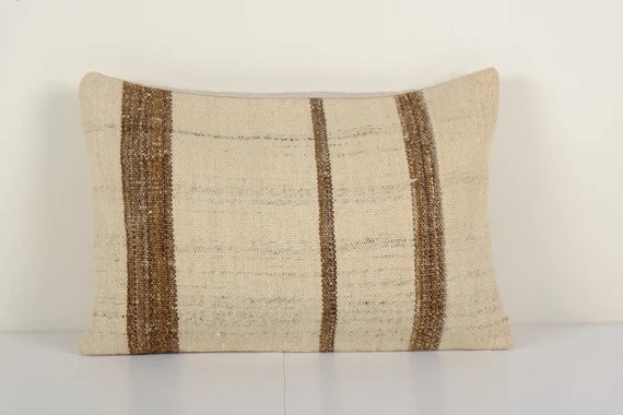 Vintage Hemp Turkish Kilim Pillow Vintage Natural Turkish - Etsy | Etsy (US)