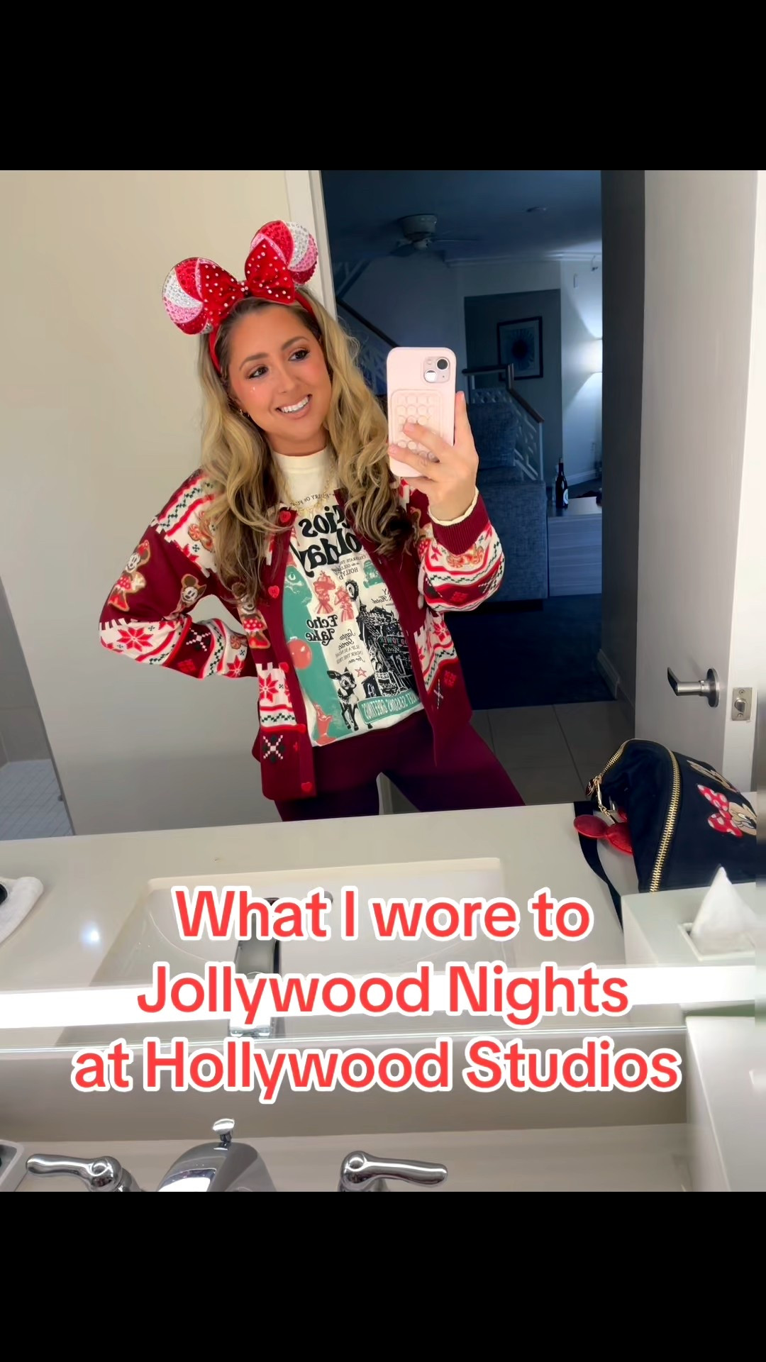 Christmas Disney outfit. Jollywood nights at Hollywood studios. Disney world. Orlando. Christmas party at Disney  

#LTKmomlife #LTKHoliday #LTKTravel