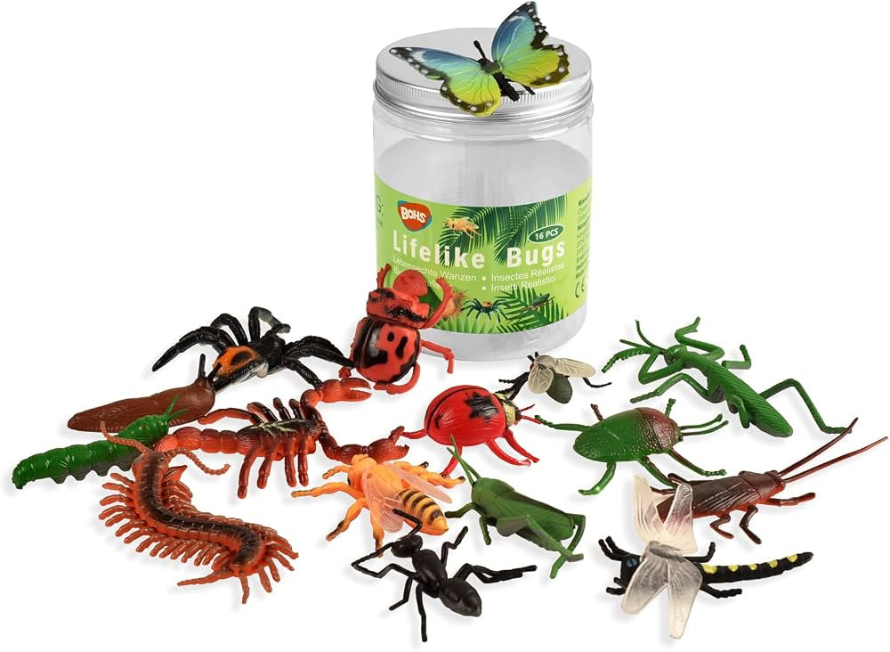 BOHS Bug Play Figures, Realistic Insect Toys for Educational Projects - 16 Pcs, 2-3 Inch in Lengt... | Amazon (US)