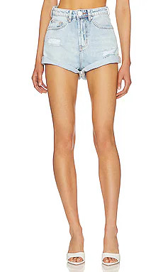 One Teaspoon Bandit High Waist Denim Short in Blue Tornado from Revolve.com | Revolve Clothing (Global)