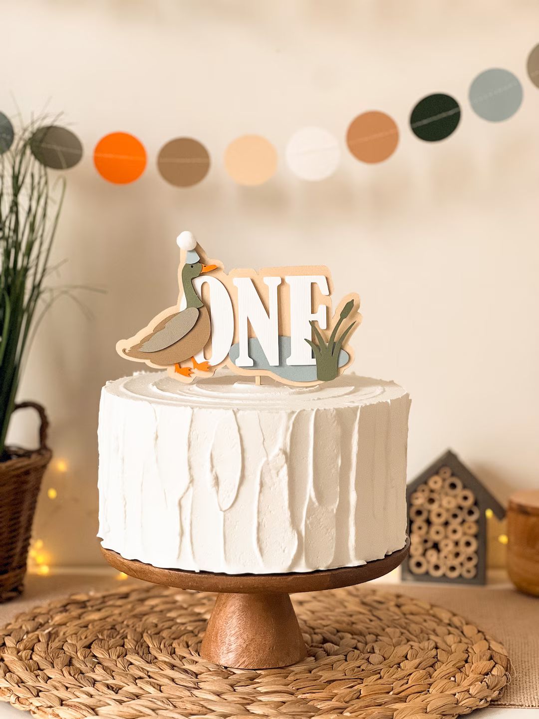 One Lucky Duck Cake Topper, Mallard 1st Birthday Decoration, Mallard Duck Party, Mallard Cake Top... | Etsy (US)