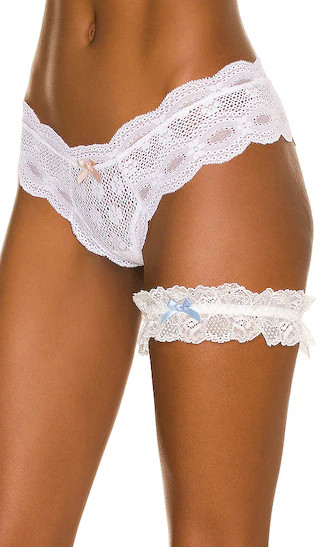 Bridal Garter in Ivory/Blue | Revolve Clothing (Global)