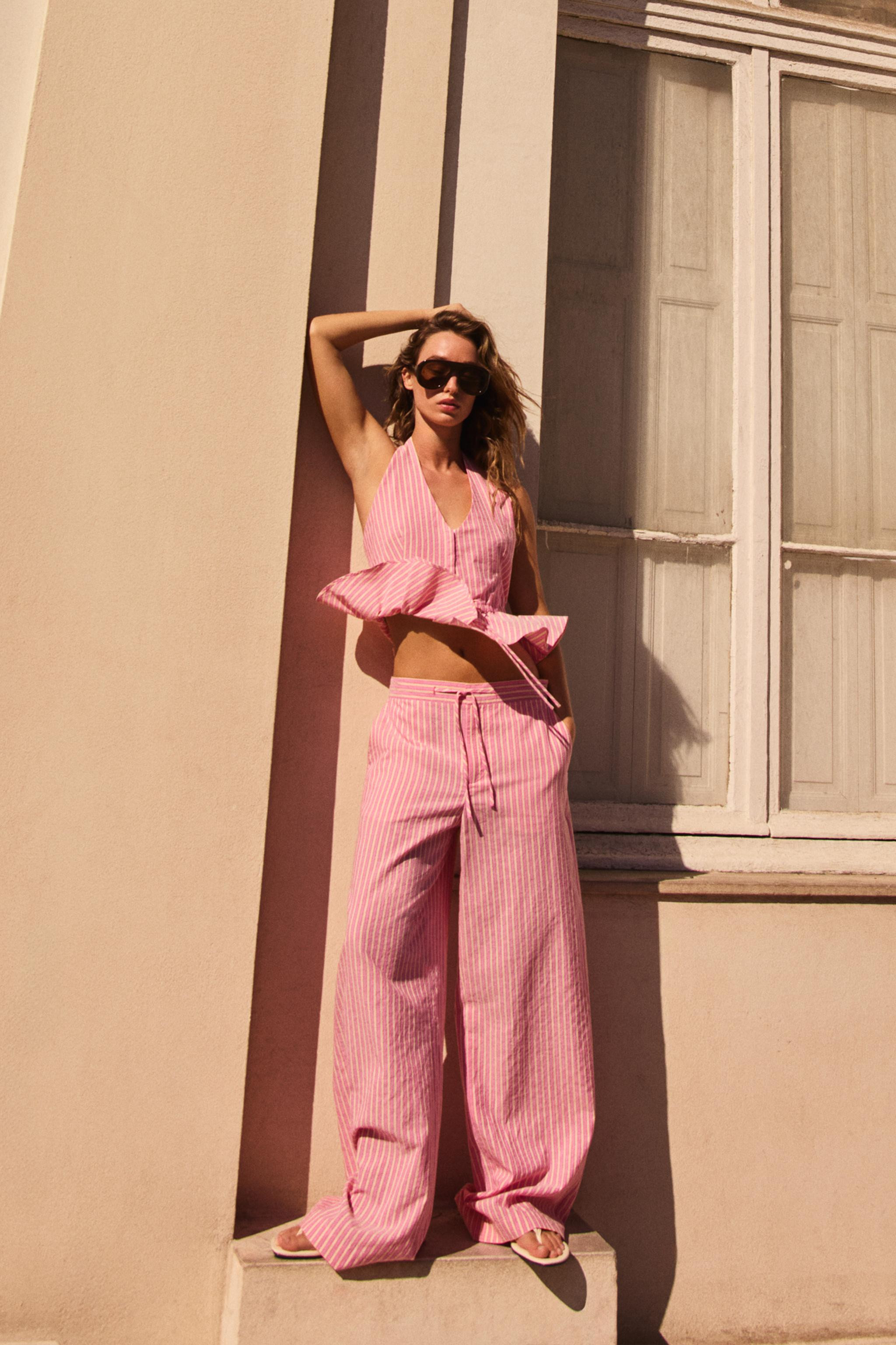 WIDE STRIPED PANTS | Zara US