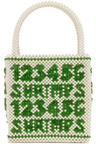 Shrimps - White & Green Palmer Bag | SSENSE