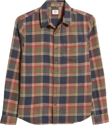 Marine Layer Plaid Cotton Flannel Button-Up Shirt | Nordstrom | Nordstrom