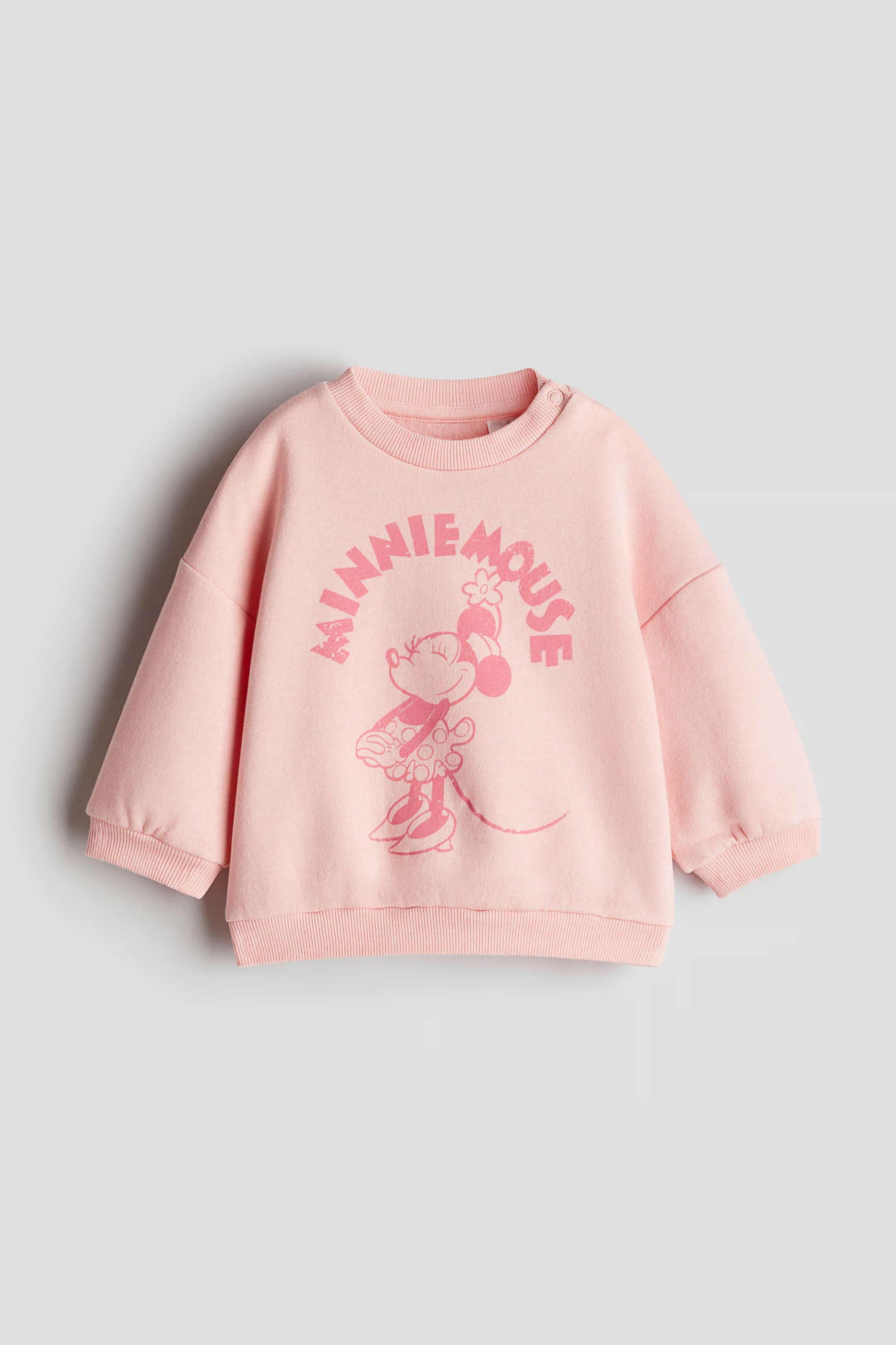 Sweatshirt with Printed Motif - Light pink/Minnie Mouse - Kids | H&M US | H&M (US + CA)
