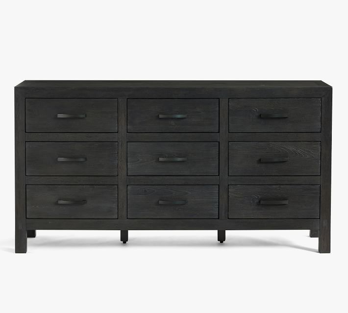 Linwood 9-Drawer Dresser, Dusty Charcoal | Pottery Barn (US)