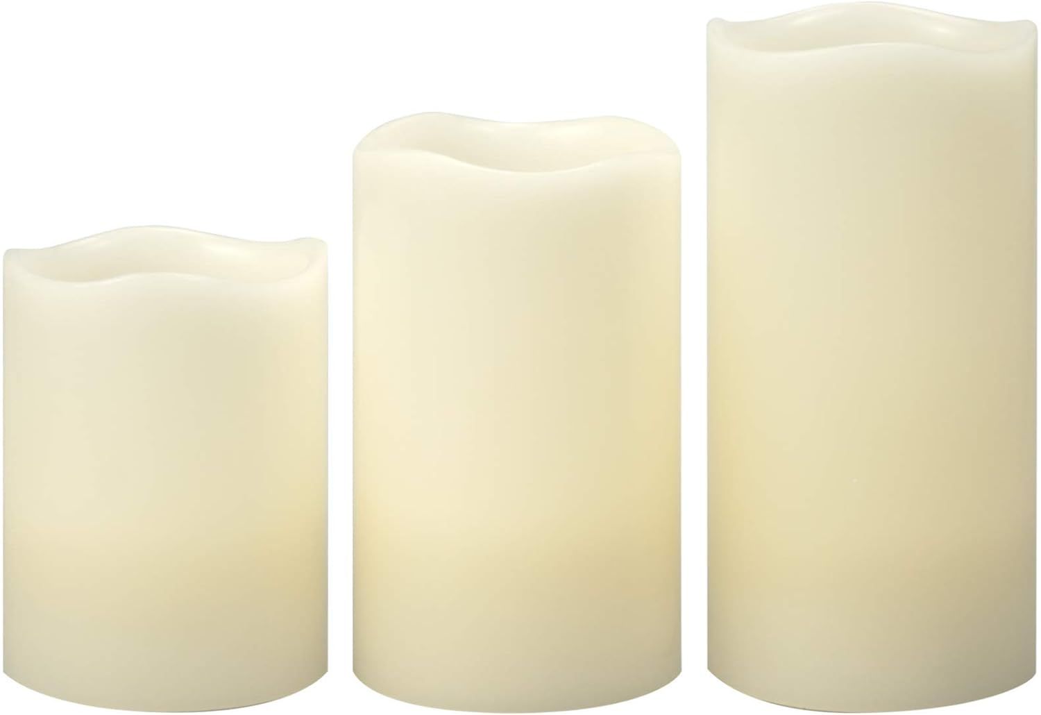 Battery Operated Flameless Candles with Timer Real Wax Realistic Flicker Flickering Bright Electr... | Amazon (US)
