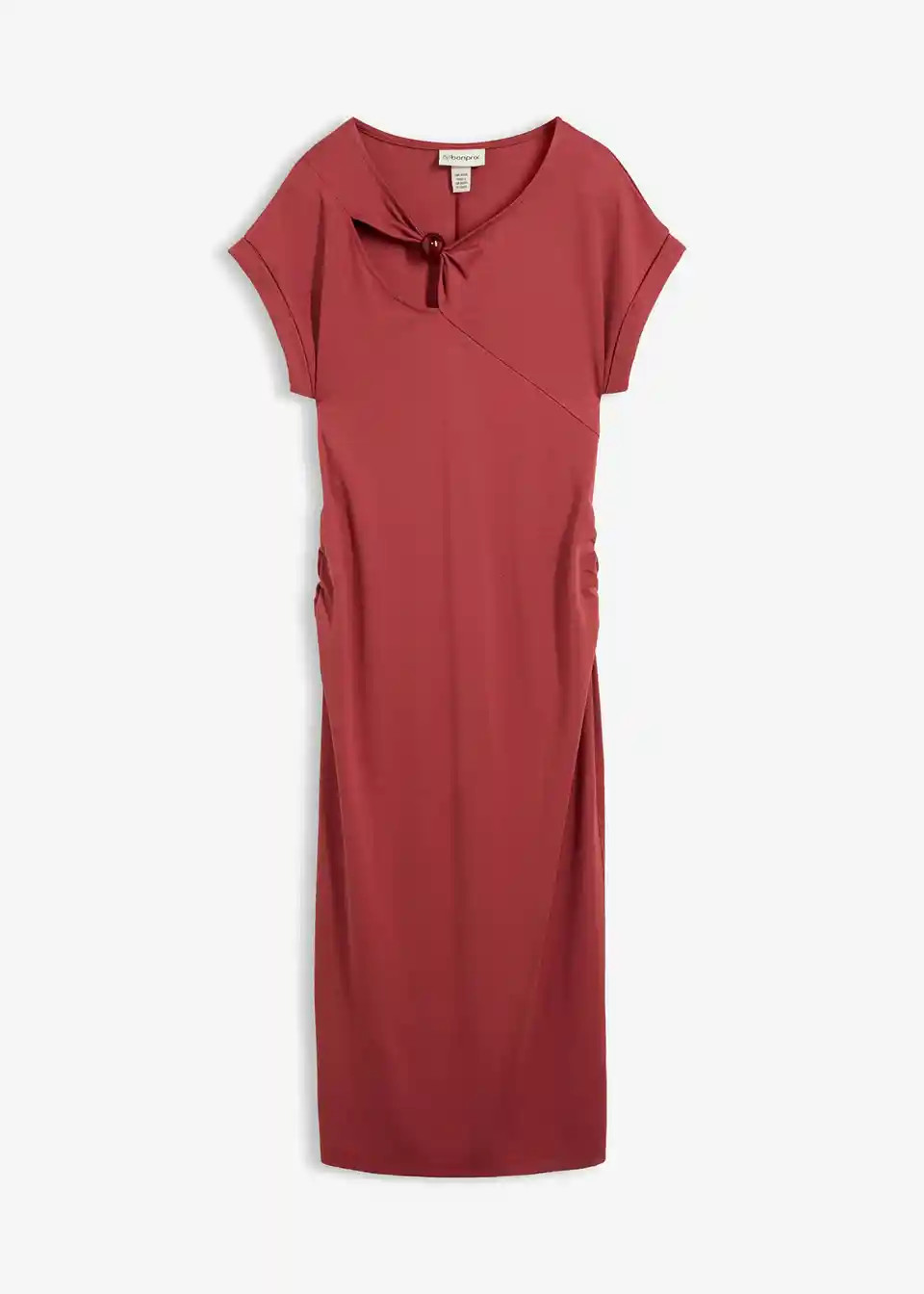 Modernes Kleid mit Verzierung am Ausschnitt - rot, Regul\u00e4r | Bonprix DE