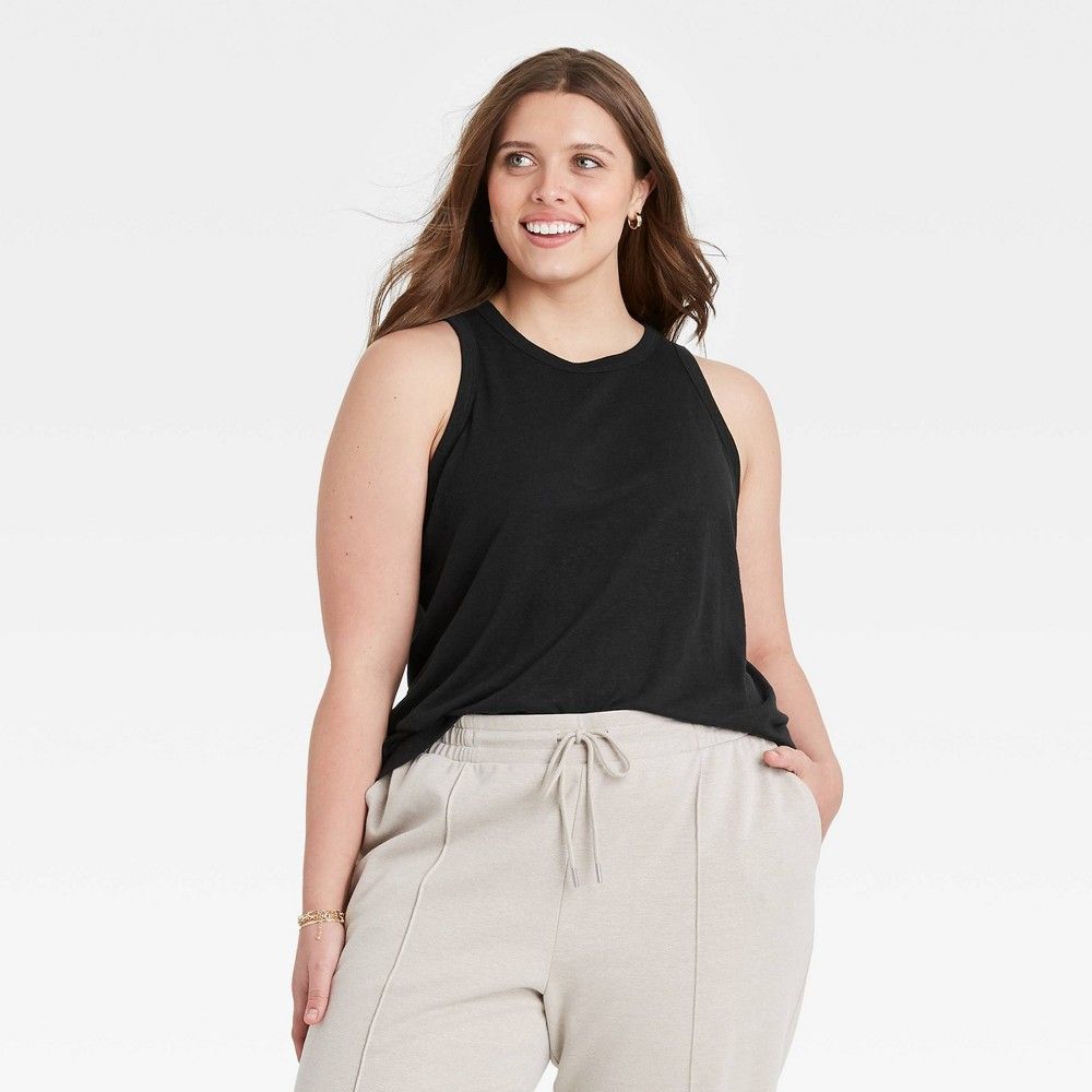 Women's Plus Size Linen Tank Top - A New Day™ | Target