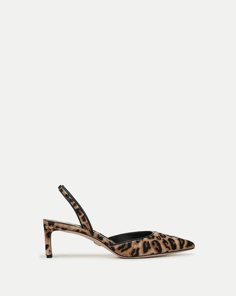 Veronica Beard Caroline Suede Slingback Pump Leopard | Veronica Beard
