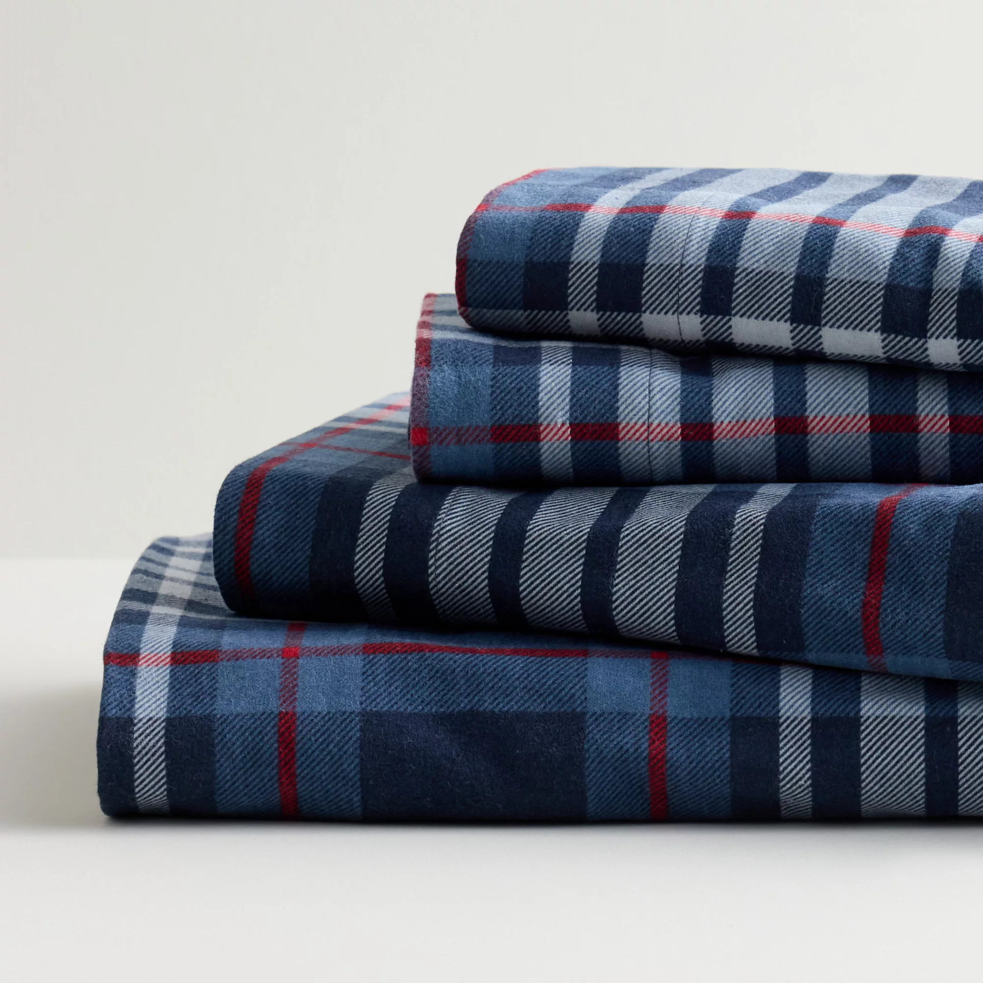 Cuddl Duds® Cotton Flannel Sheet Set with Pillowcases | Kohl's