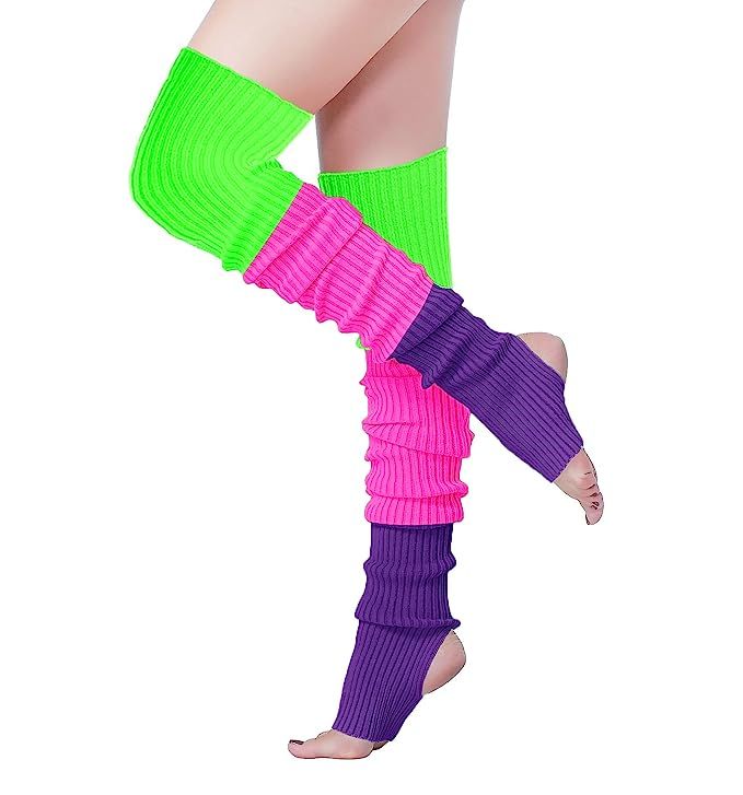 V28 Women Over Knee Cable Knit Ribbed Crochet Long Boot Leg Warmers | Amazon (US)