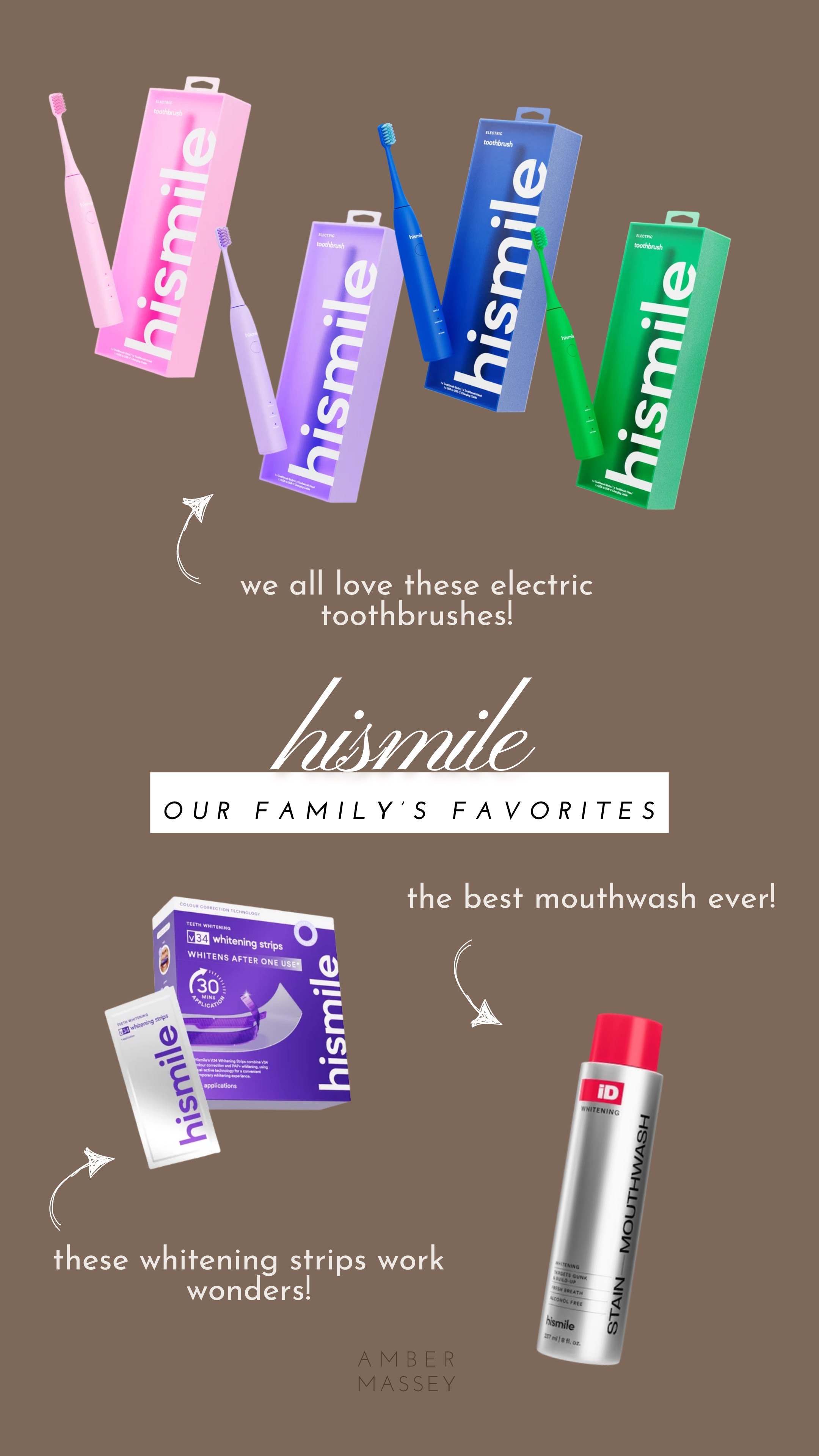 we all love our hismile electric toothbrushes! the best!!

mouth wash, whitening strips, dental care 

 #LTKmomlife #LTKBeauty #LTKKids