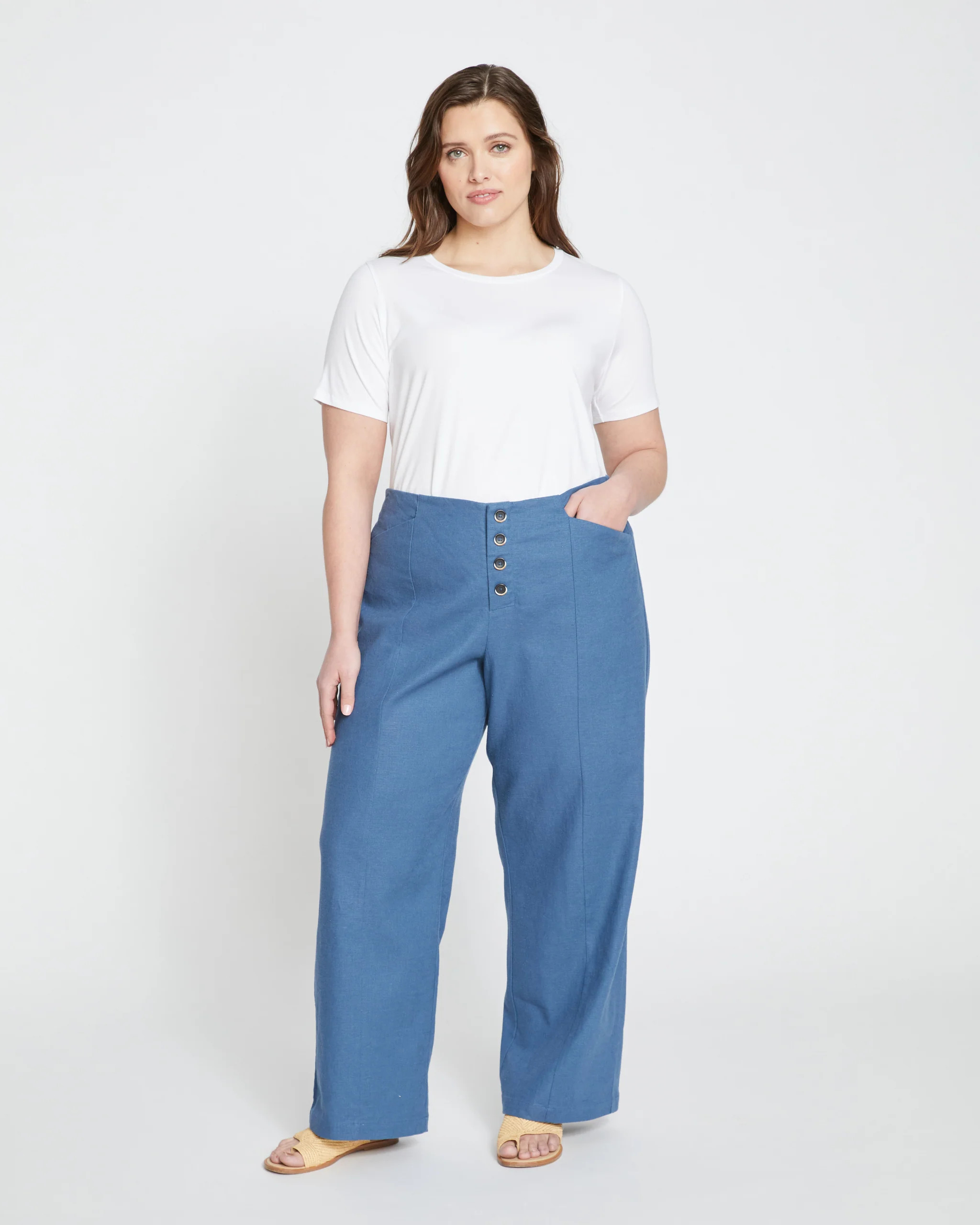 Coastal Linen Pants - Bleu Scolaire | Universal Standard