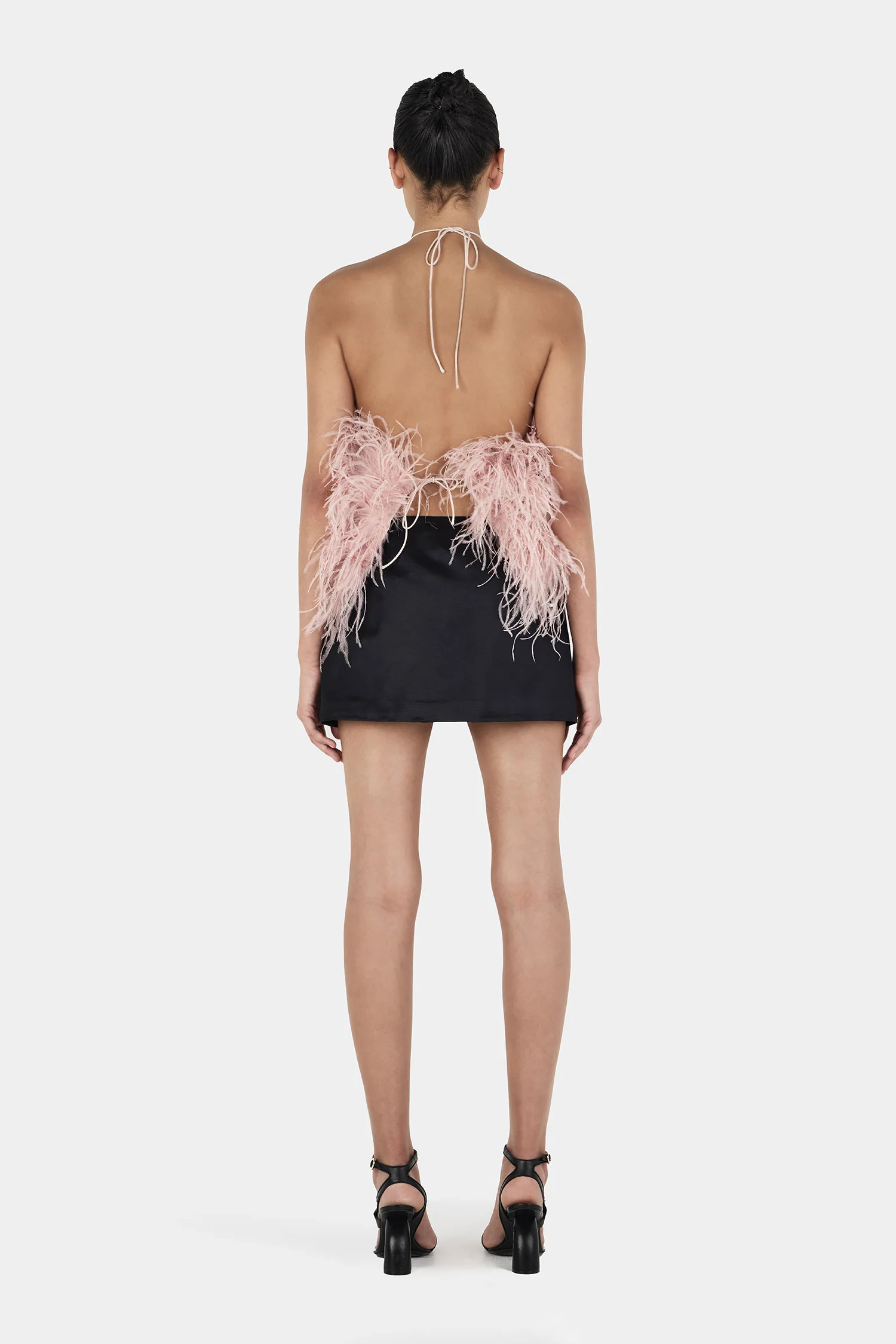 Genie Feather Halter Rose | Hansen and Gretel