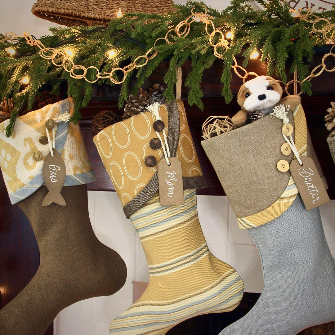 Casual Lake House Cabin or Coastal Christmas Stockings Shipping Included - Etsy | Etsy (US)
