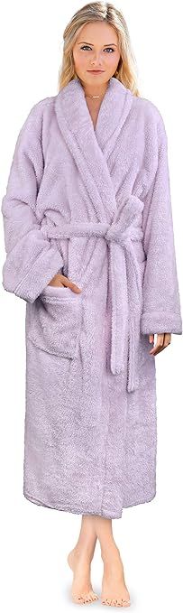 PAVILIA Premium Womens Plush Soft Robe Fluffy, Warm, Fleece Sherpa Shaggy Bathrobe | Amazon (US)