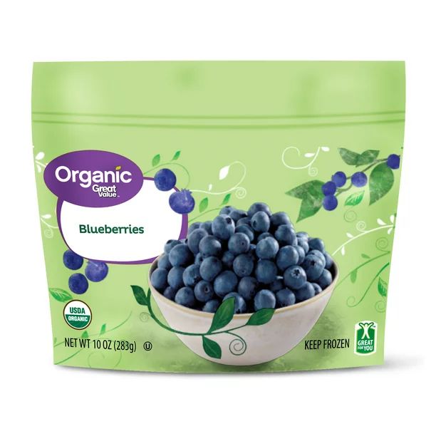 Great Value Organic Frozen Blueberries, 10 Oz - Walmart.com | Walmart (US)