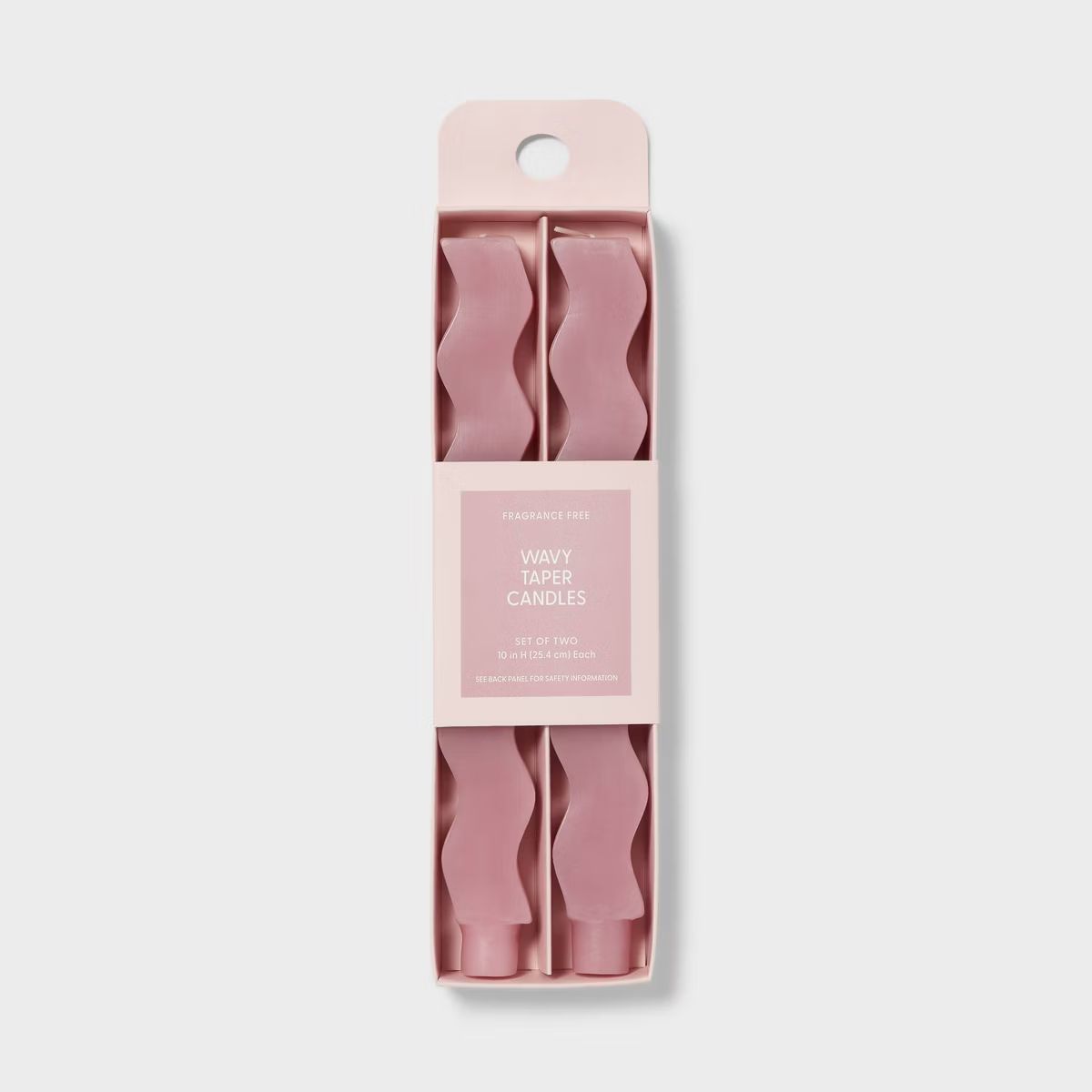 10" Wavy Shaped Pink Taper Candle Set - Room Essentials™ | Target