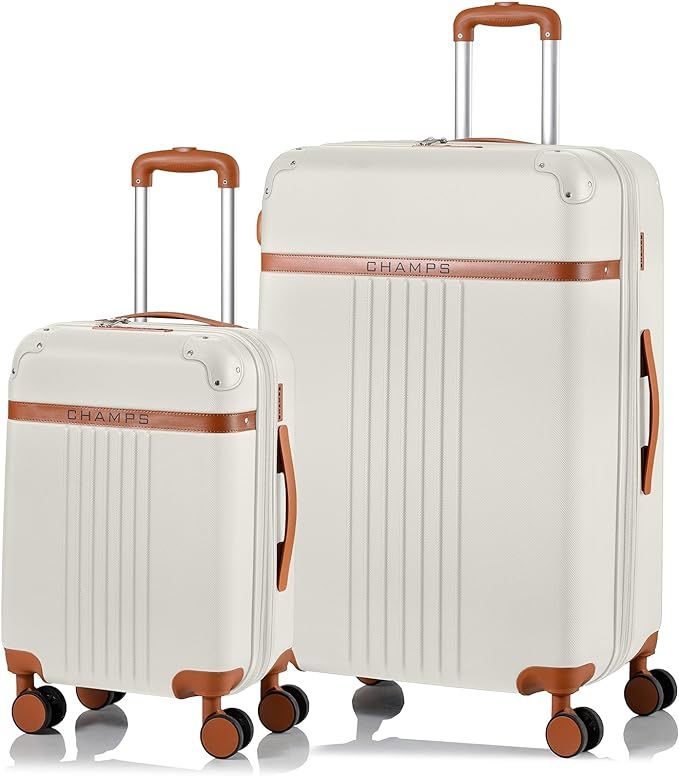 CHAMPS – ‘Vintage Collection’ - 2 Piece HARDSIDE Spinner Luggage Set (Ivory) | Amazon (CA)