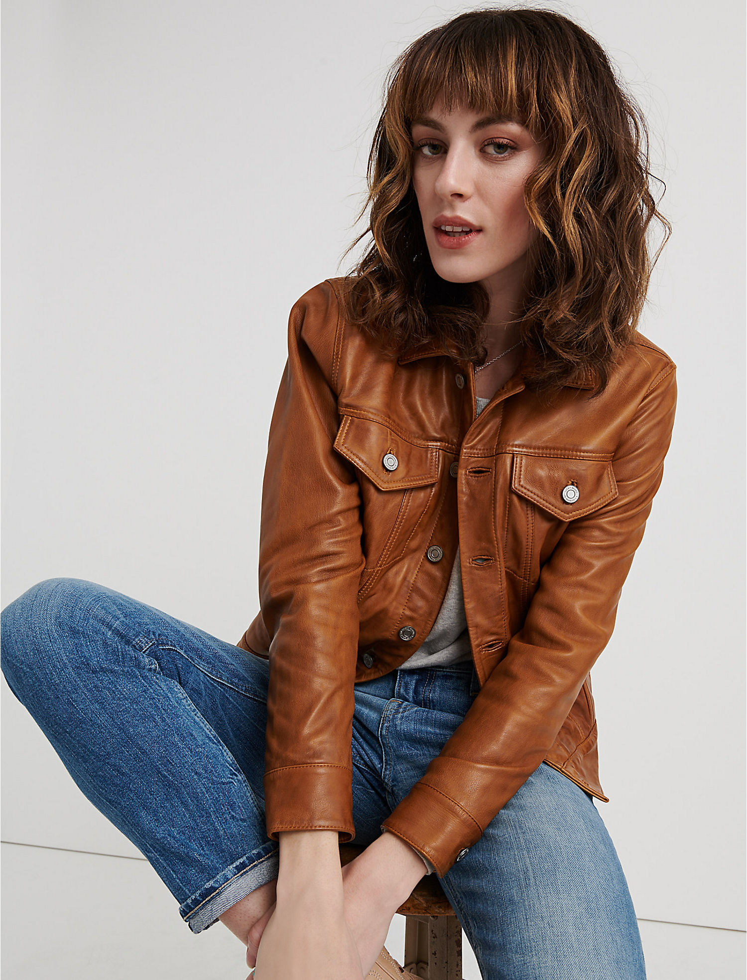 Leather Trucker Jacket | Lucky Brand | Lucky Brand