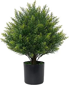 Artificial Topiary Ball Tree 19''T Faux Little Bush Ball Tree UV Resistant Shrub Potted Artificia... | Amazon (US)