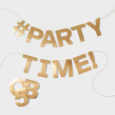 Gold Metallic Create Your Own Banner - Spritz™ | Target