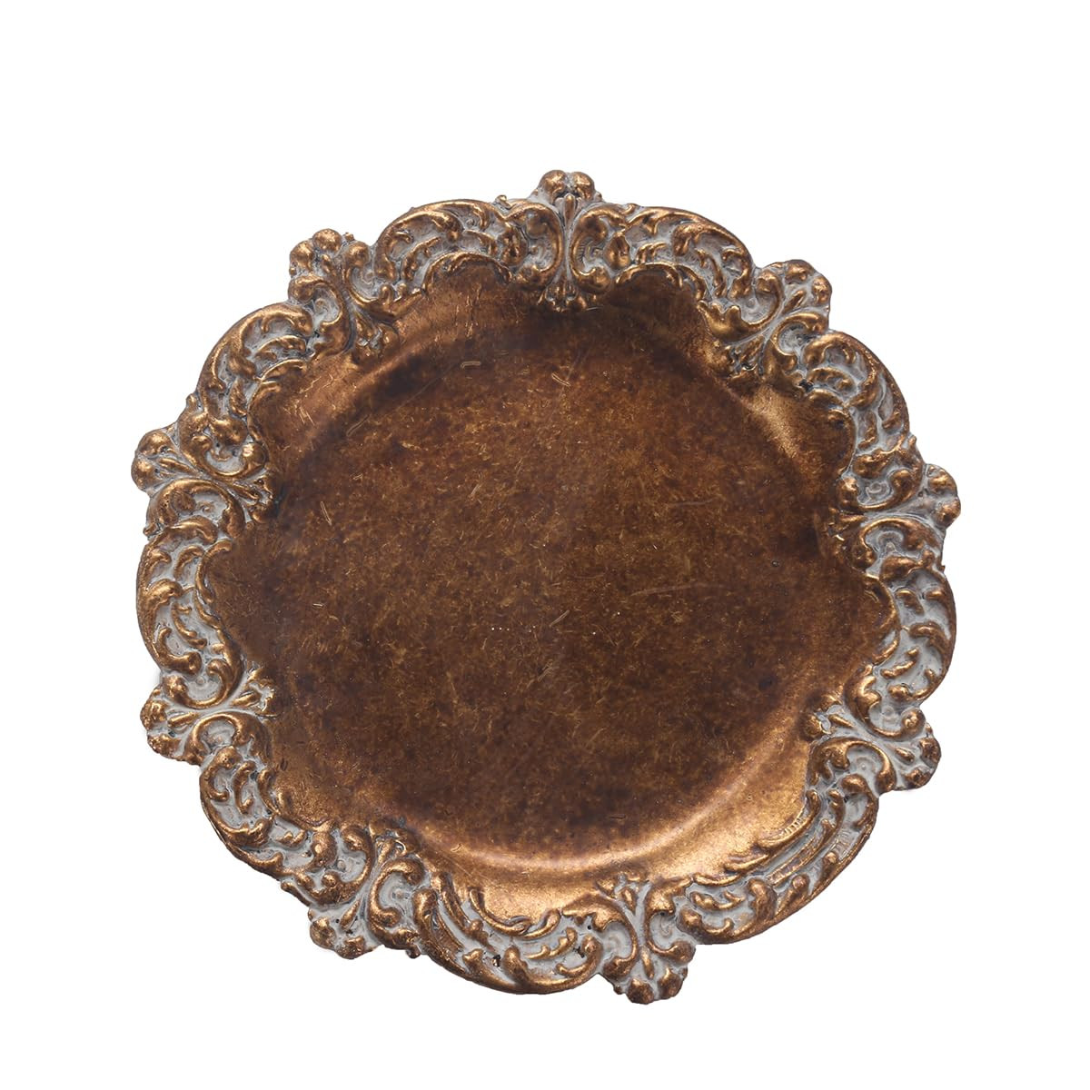 Vintage Tray Small Antique Trinket Dish, Round, Ring Holder with Twisted Flower Surrounding, Cosm... | Amazon (US)