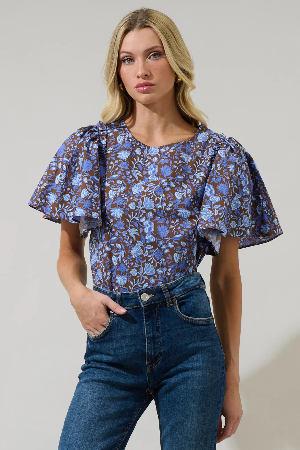 Bruceton Floral Tune Puff Sleeve Top | Sugarlips