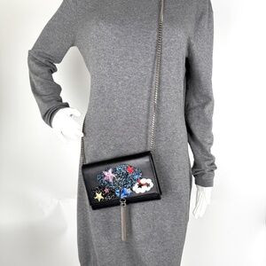 SAINT LAURENT Cloud Star Glitter YSL Monogram Kate Tassel Chain Crossbody Bag | Poshmark