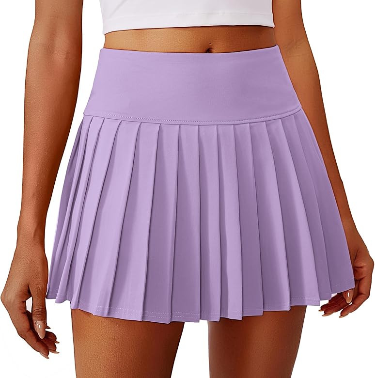 PINSPARK Pleated Tennis Skirts for Women High Waist Golf Skirt Tummy Control Athletic Skorts for ... | Amazon (US)