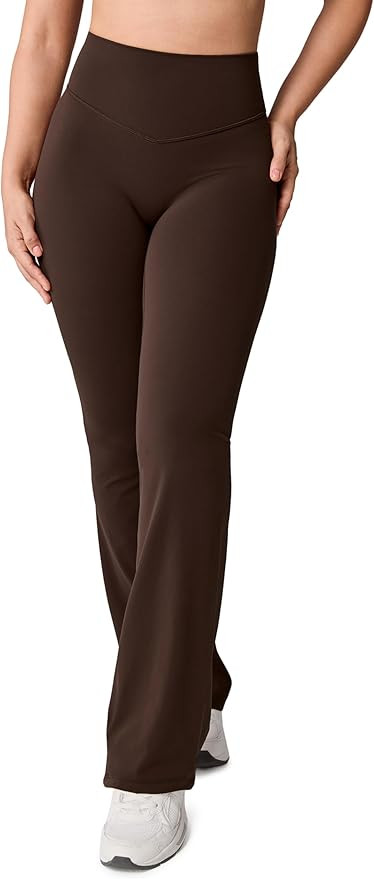 Hugcurve No Front Seam High Waisted Flare Leggings for Women Bootcut Yoga Pants Buttery Soft - 29... | Amazon (US)
