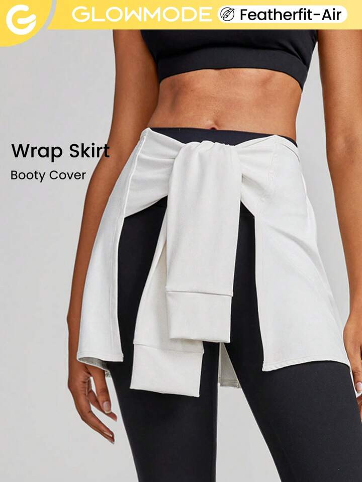 GLOWMODE FeatherFit™-Air Tie Up Wrap Up Pleated Skirt Dance Training Daily | SHEIN