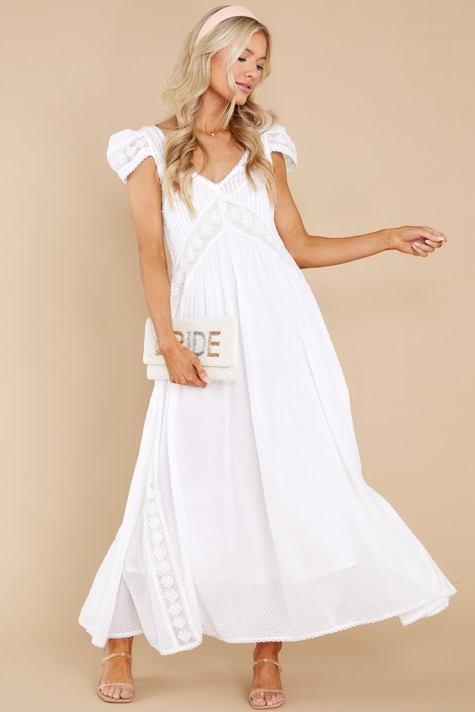 Archer Antique White Maxi Dress | Red Dress 