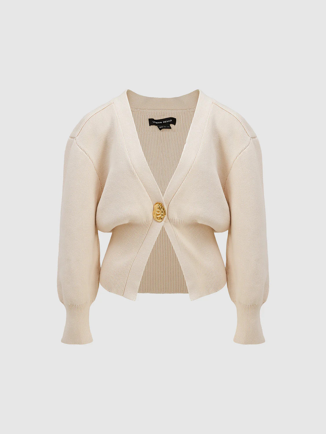 V-Neck Knitted Cardigan | Urban Revivo