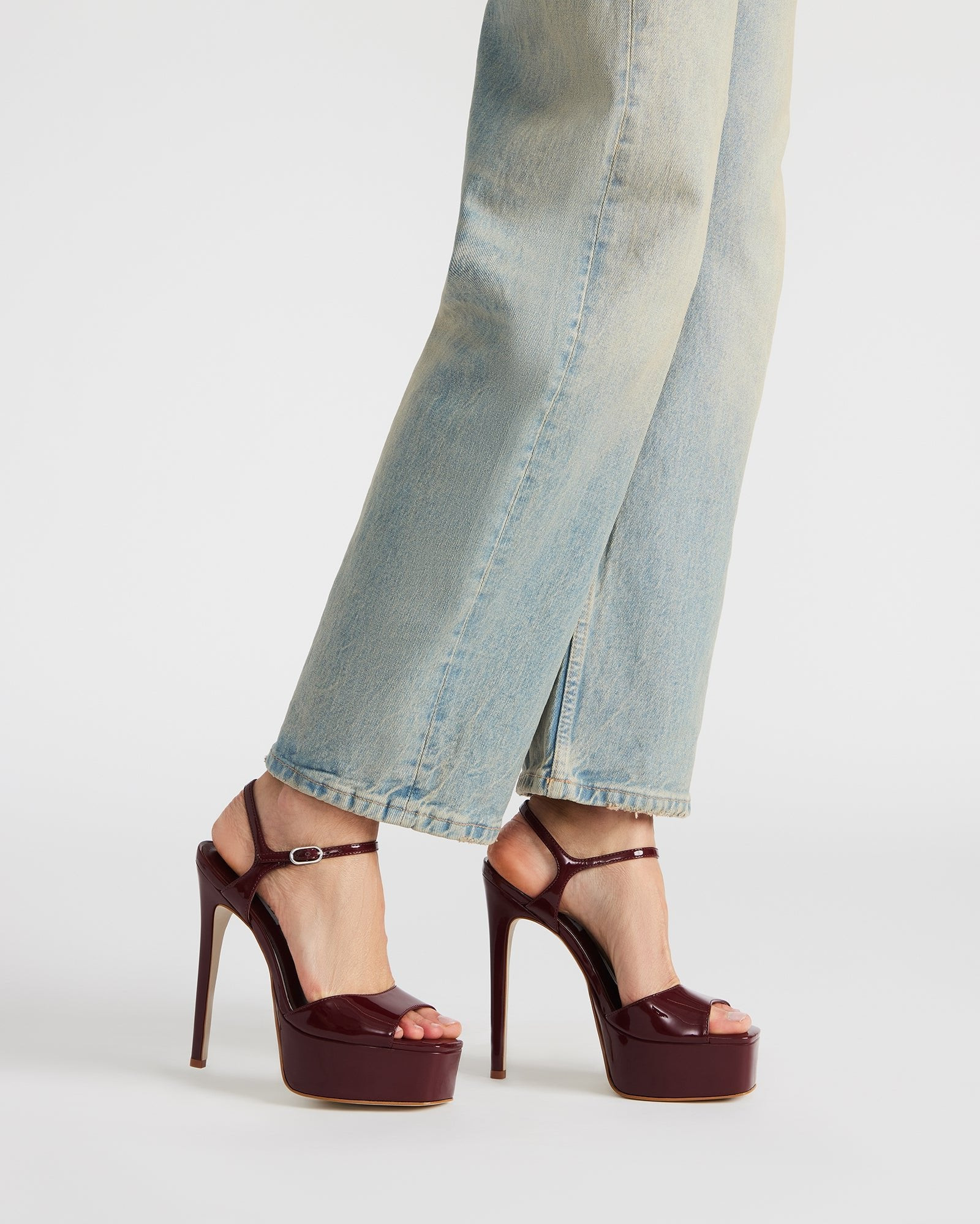 COLOGNE Wine Patent Platform Stiletto Women's Heel | Steve Madden (US)