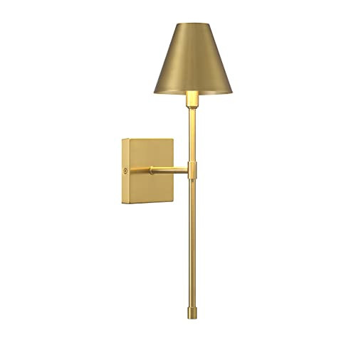 Savoy House 9-5201-1-322 Jefferson 1-Light Wall Sconce in Warm Brass (20" H x 5.5" W) | Amazon (US)