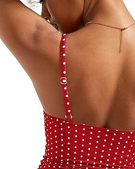 SUUKSESS Women Sexy Deep V Neck Sleeveless Fitted Basic Tops Y2K Tank Top Cami | Amazon (US)