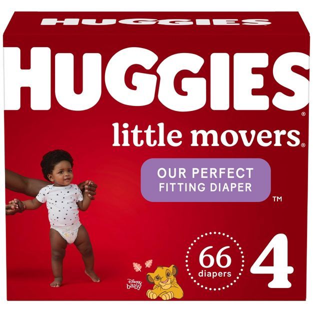 Huggies Little Movers Baby Disposable Diapers - Size 4 - 66ct | Target