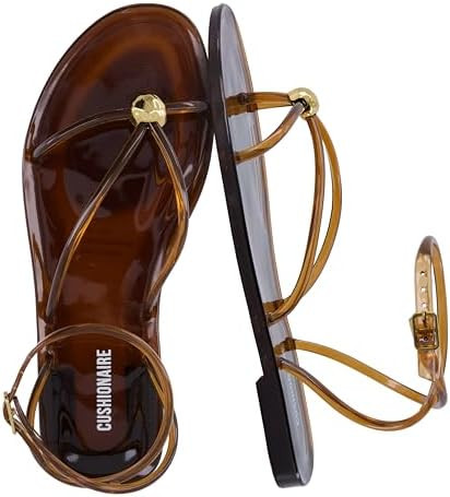 CUSHIONAIRE Vita Jelly Sandals for Women, Casual Lightweight Womens Strappy Sandals with Adjustab... | Amazon (US)